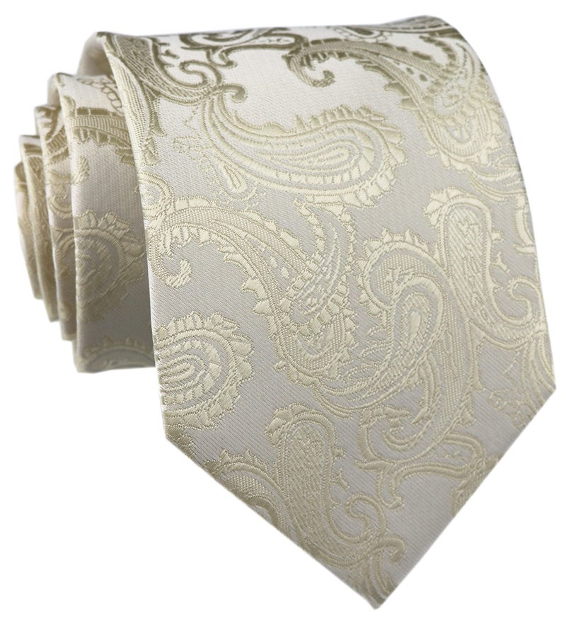 Secdtie Mens Champagne Tie Elegant Events Formal Classic Handsome Necktie for Ideal Gift - Image 1